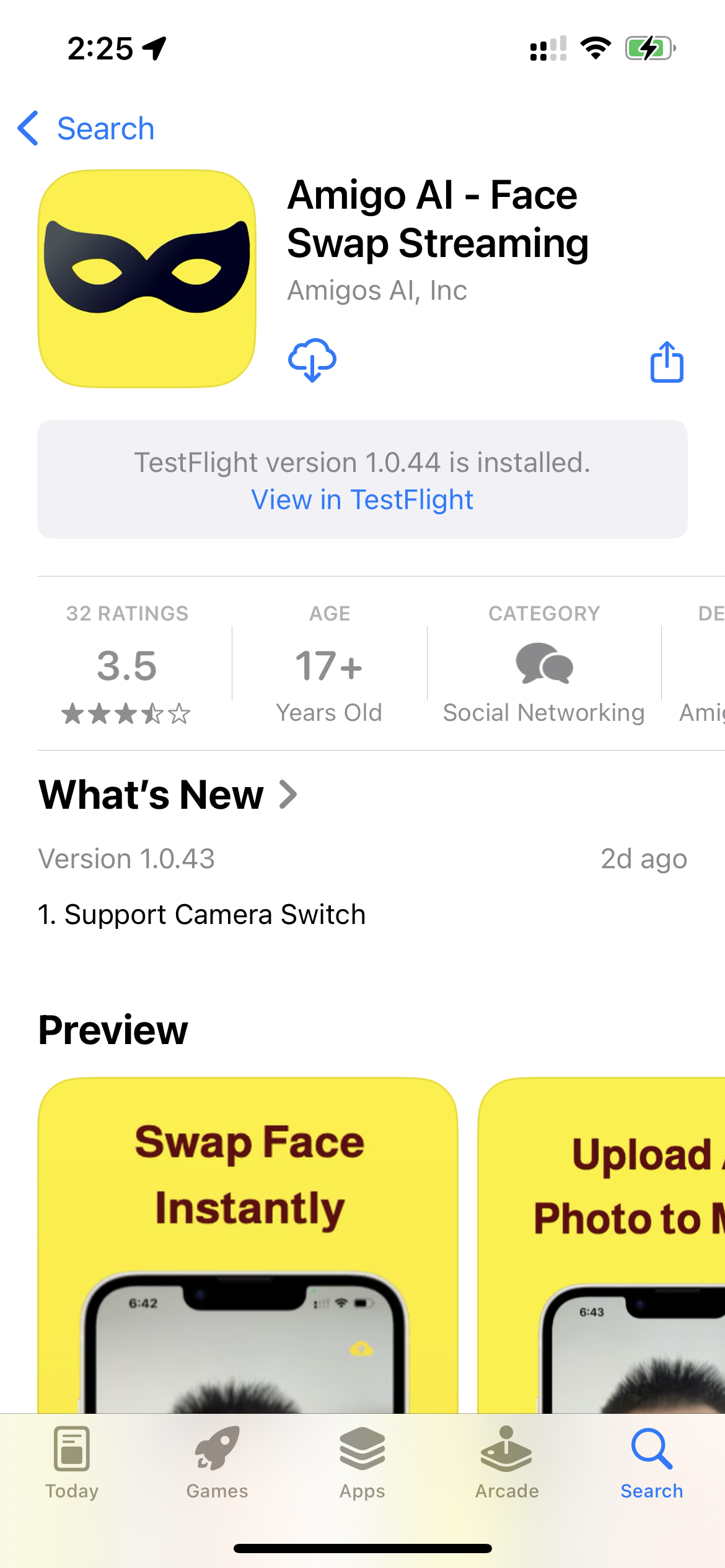 Step 1: Pick your virtual face in Amigo AI app for faceless streaming